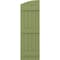 Ekena Millwork Americraft 5-Board (3 Batten) Wood Joined Board-n-Batten Shutters w/Ellipt Top, ARW401BE518X77MGH, PR ARW401BE518X77MGH - alternate 5